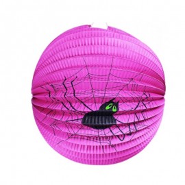 Lampion fialový s pavoukem Halloween koule 25 cm