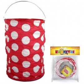 Lampion červený s tečkami na čajovou svíčku