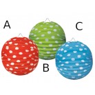 Lampion 25 cm kulatý, puntík mix