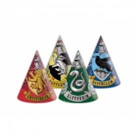 EKO papírové čepičky Harry Potter - Bradavické koleje - 6 ks