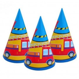 Party papírové čepičky hasiči 6 ks