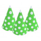 Papírová čepička s puntíky zelená