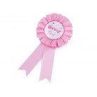 Párty brož / odznak 8 cm dětská růžová