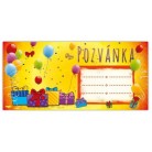 Pozvánka na párty dárky s balonky P006