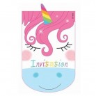 Pozvánka na párty duhový jednorožec 6 ks