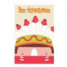 Párty pozvánky Indiánské 6 ks