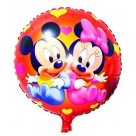 Fóliový balónek Baby Mickey a Minnie, kulatý