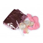 Nafukovací balónky s konfetami sada 6 stříbrná