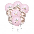 Sada balonků jednorožci s konfetami