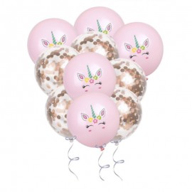 Sada balonků jednorožci s konfetami