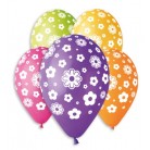 Balonky s potiskem 5 ks květiny