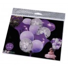 Nafukovací balónky s konfetami sada fialová