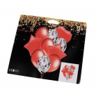 Nafukovací balónky s konfetami sada červená