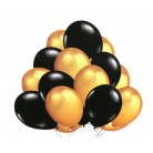 Nafukovací balónky metalické sada černá-zlatá