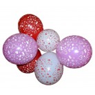 Balonky kulatý s potiskem srdce, sada 6 ks