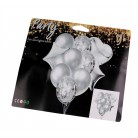 Nafukovací balónky s konfetami sada 6 stříbrná