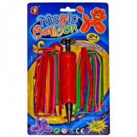 Balónky magické tvarovací, 24ks s pumpičkou