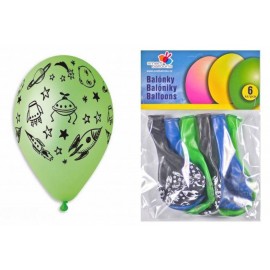 Nafukovací balonek  30 cm Vesmír 6 ks v balení