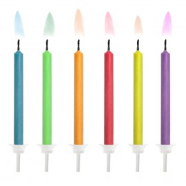 Svíčky narozeninové dortové s různě barevnými plamínky