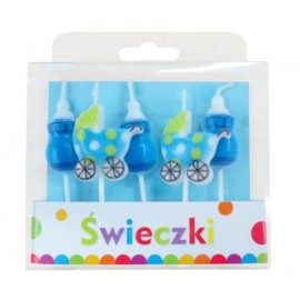 Sada svíček "Blue Baby" 5ks