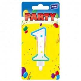 Dortová svíčka 1 duhová