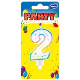 Dortová svíčka 2 duhová