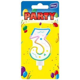 Dortová svíčka 3 duhová