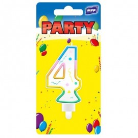 Dortová svíčka 4 duhová