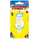 Dortová svíčka 5 duhová