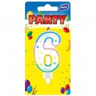 Dortová svíčka 6 duhová