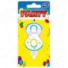 Dortová svíčka 8 duhová