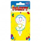 Dortová svíčka 9 duhová