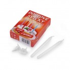 Dortové svíčky bez odkapu s držáky 15 ks bílé