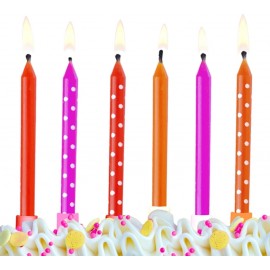 Svíčky narozeninové jahůdkové 6 ks