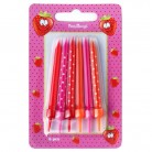 Svíčky narozeninové jahůdkové 6 ks