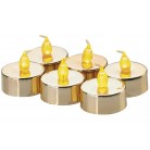 LED čajové svíčky zlaté 3,8 cm