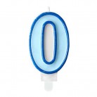 Narozeninová svíčka číslo 0 modrá