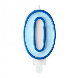 Narozeninová svíčka číslo 0 modrá