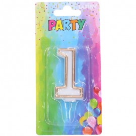 Párty svíčka 1 zlatá