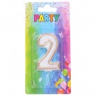 Párty svíčka 2 zlatá