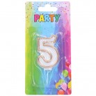 Párty svíčka 5 zlatá