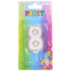 Párty svíčka 8 zlatá