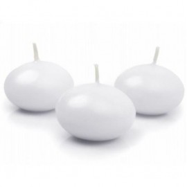 Plovoucí svíčka - bílá 4 cm