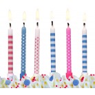 Svíčky narozeninové modro růžové 6 ks