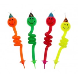 Svíčky dortové smajlík 4 ks