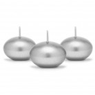 Plovoucí svíčka - metalická stříbrná 4 cm