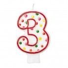 Svíčka číslo 3 tečky