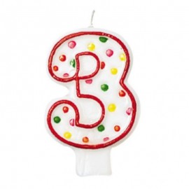 Svíčka číslo 3 tečky