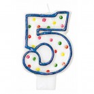 Svíčka číslo 5 tečky