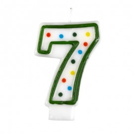 Svíčka číslo 7 tečky